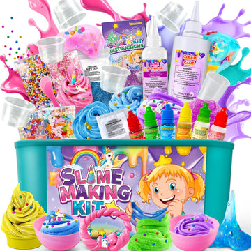 Yopinsand Diy Slime Kit, Slime Making Kit For Girls, Butter Slime, Foam Slime, Cloud Slime With Add-Ins, Foam Balls, Charms, Gli