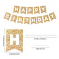 Hooqict Gold Happy Birthday Banner Sign For Backdrop Gold Happy Birthday Decorations For Women Men Kids 1St 2Nd 3Rd Party Supplies Wall Door Banner Garland Bunting Flag