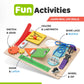 deMoca Montessori Busy Board - Large Multicolored Wooden Sensory Toy for Toddlers with 10 Learning Activities
