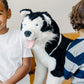 Melissa & Doug Giant Siberian Husky Stuffed Animal - Lifelike Over 2 Feet Tall, Black & White, Model 2111, Polyester