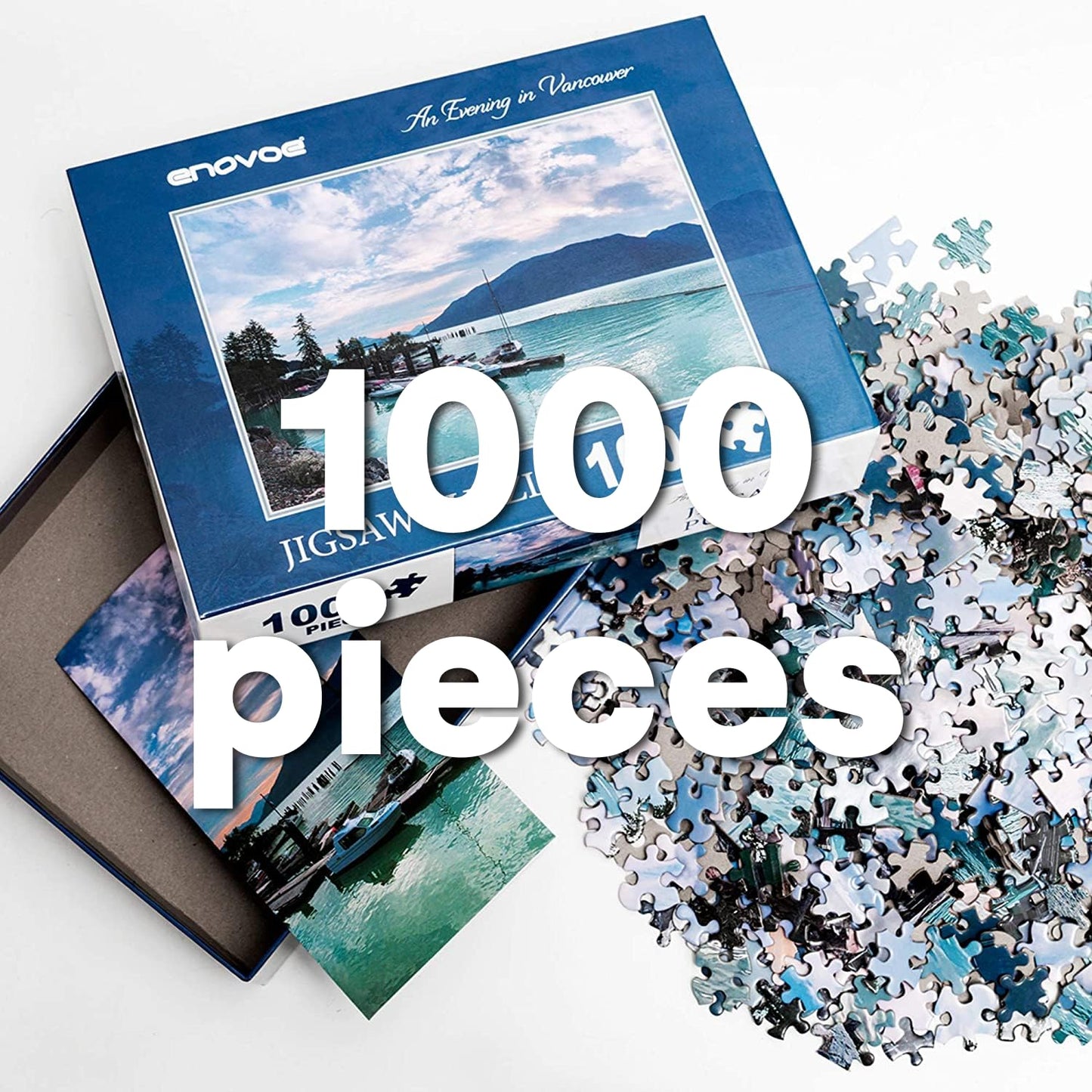 Enovoe Puzzles For Adults 1000 Pieces - Featuring Moraine Lake Alberta - Challenging And Educational Masterpieces Puzzle For Kids - Large, 27' X 20' - Premium Jigsaw Puzzles 1000 Pieces For Adults