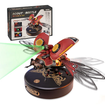Rokr Mechanical Puzzles Scout Beetle, 3D Metal Model Kits For Adults To Build, Stem Toys Building Sets For Teens, Halloween/Christmas/Birthday Gifts For Boys Ages 14+ (Scout Beetle)