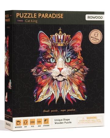 Rowood Jigsaw Puzzles for Adults,DIY Craft Kits,Birthday for Mom/Women-Cat King