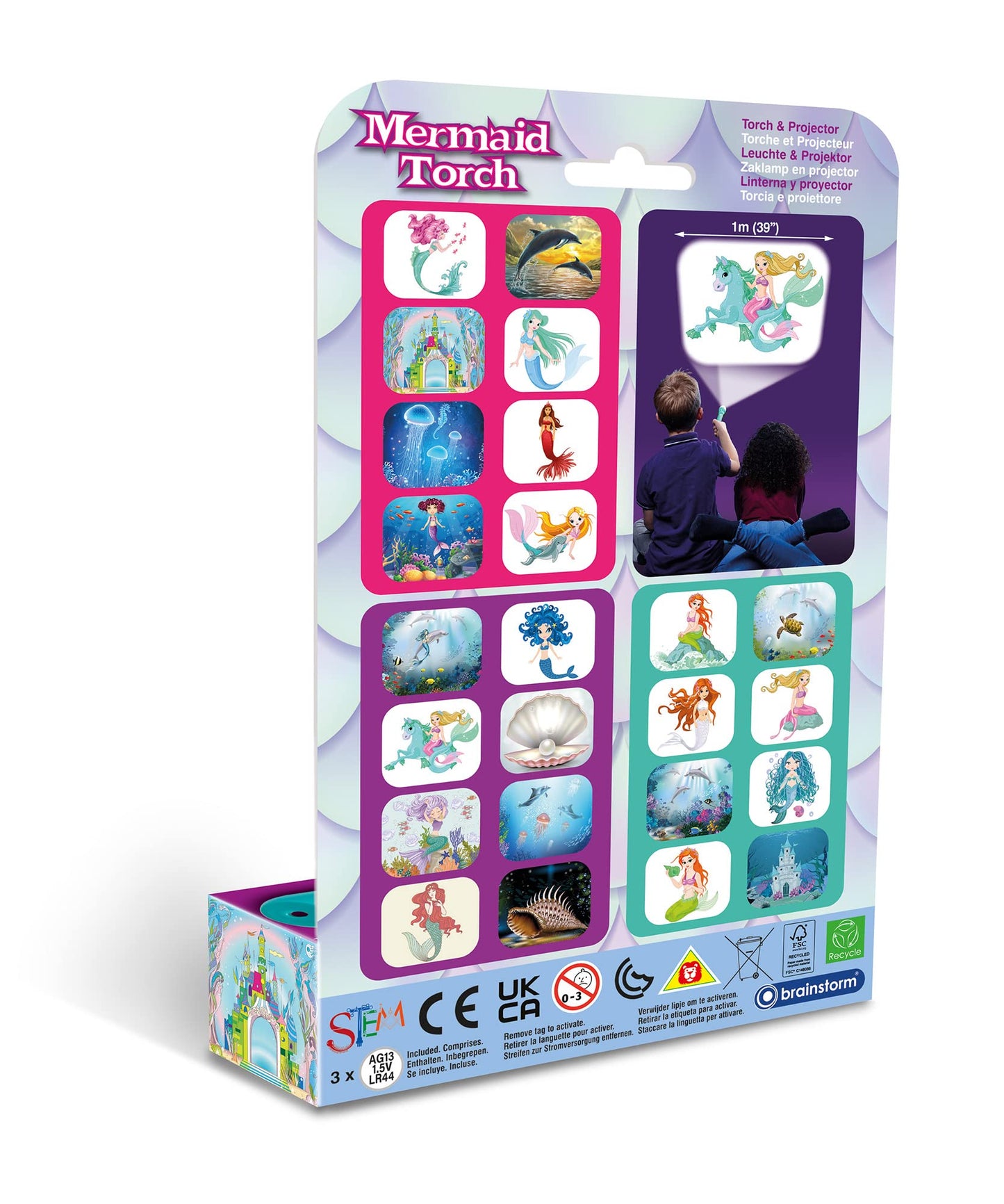 Brainstorm Toys Mermaid Flashlight And Projector With 24 Discs