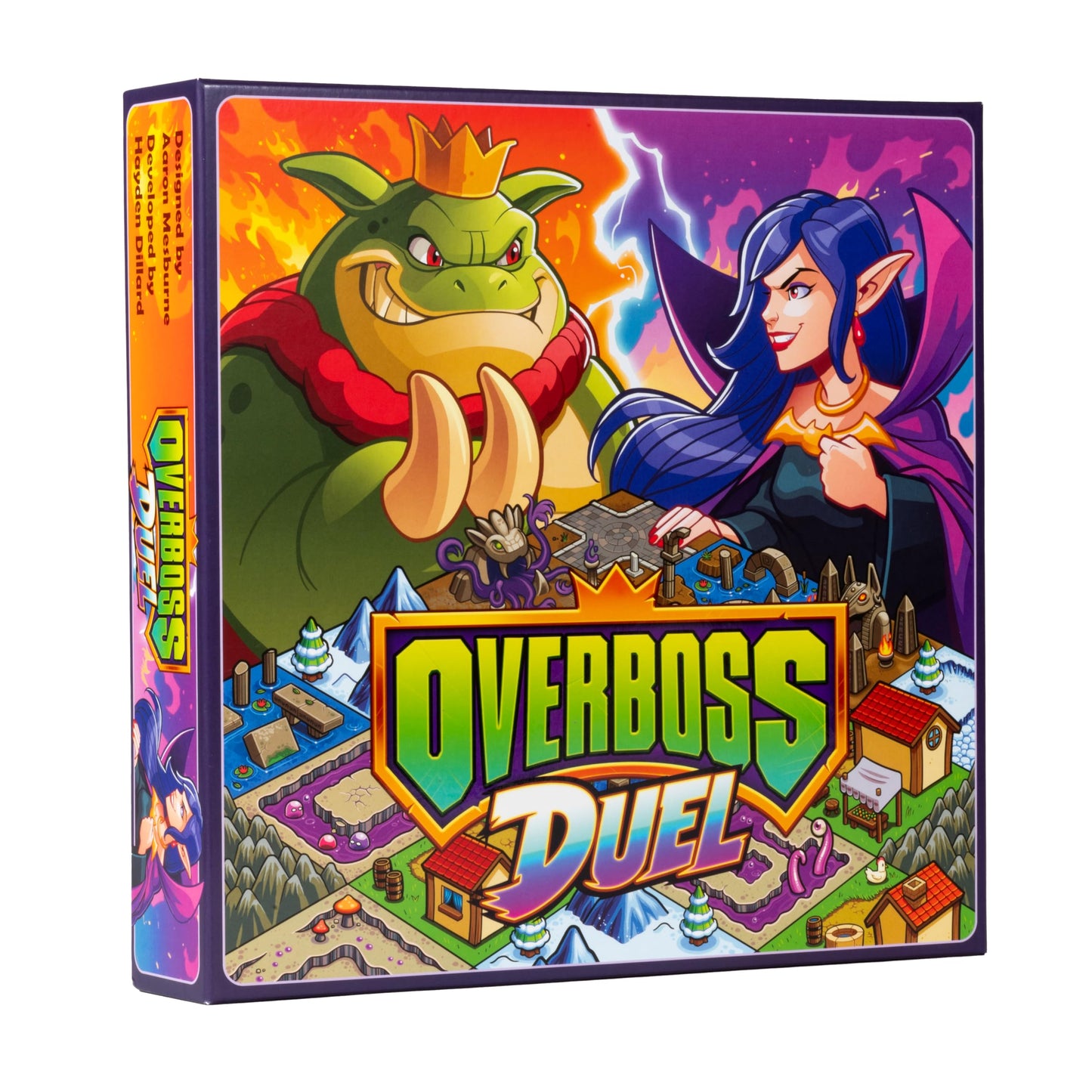 Overboss Duel By Brotherwise Games, Strategy Board Game, Purple