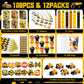 BenLouis 96Pcs Construction Party Favors Excavator Tractor Theme School Stationery Set Bulk for Kids Construction Birthday Party