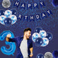 Naninuneno 36Th Blue Birthday Party Decorations For Boy Girl Men Women, Happy 36 Birthday Balloons Supplies With Happy Birthday
