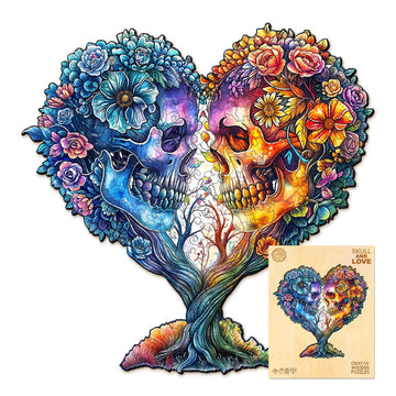 Wooden Puzzles For Adults, Skull Tree Puzzles For Adults, Unique Puzzles Gifts For Women Men, Wooden Adult Puzzles (S-8.5 * 8.5I