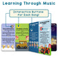 Learning Bugs Nursery Rhymes – Sing Along With 28 Favorite Nursery Rhymes, Musical Books For Toddlers, 28-Button Music Book, Musical Toys For Toddlers 1-3