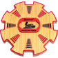 Queensell Wooden Mexican Train Hub - Mexican Train Accessories for Classic Domino Game - Mexican Train Centerpiece 7.8x7.8x0.5 i