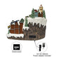 MOMENTS IN TIME Christmas Village Centerpiece Decor with LED Lights, Rotating Train, and Animation - NM-X17045AA