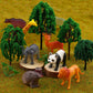 KarberDark Animal Toy Set - 64-Piece Multicolor Plastic Jungle Figures for Kids - Party Favors, Goodie Bag Stuffers, Classroom Rewards