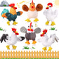Kasyat 6 Pieces Mini Plush Furry Animal Toys Soft Plush Horse Pig Cattle Rabbit Dog Sheep Hen Doll Stuffed Plush Animals For Christmas Stocking Stuffers Birthday Party Decoration(Chicken And Rooster)