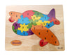 NPRC Wooden Colorful Learning Educational Puzzle Board Tray for Kids, Size 22cm X 18cm (Aircraft)