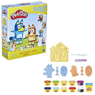 Play-Doh Bluey Make 'N Mash Costumes Playset For Kids 3 Years And Up With 11 Cans Of Modeling Compound, Non-Toxic