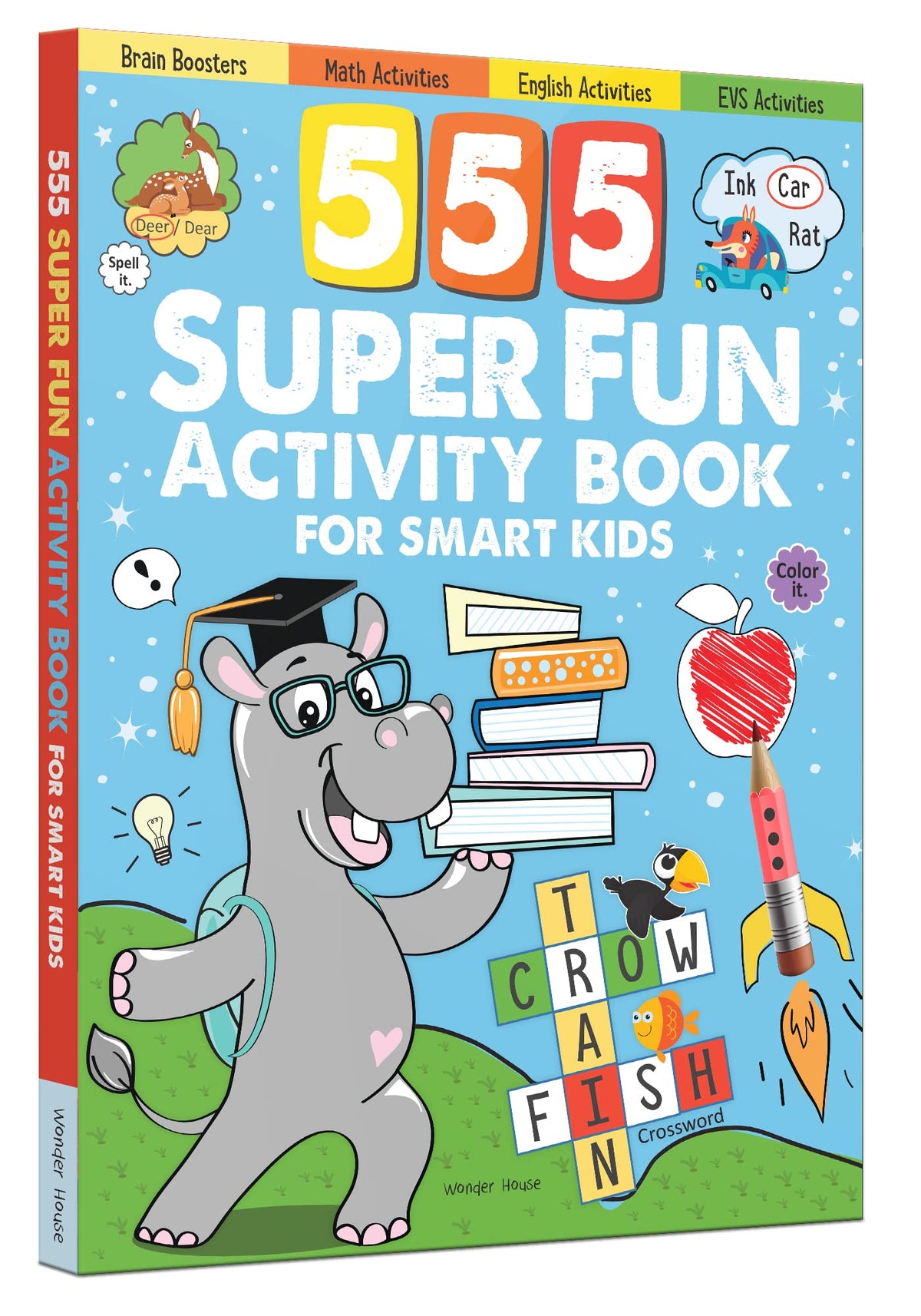 555 Super Fun Activity Book For Smart Kids | Puzzles, Mazes, Word Games & More | Ages 610 | 10+ Hours Of BrainBoosting Fun