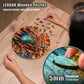 Cavernous Spectrum - 200 Piece Wooden Puzzles for mature-themeds - 11.6 x 11.5 in - Extra-Thick 5 mm Wood Puzzle  Hand-Shaped Pieces  Round Mosaic Design - enhanced Gift for Puzzle Lovers by LEOGOR