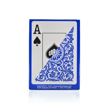 Copag advanced 100% Plastic Playing Cards  game-style Size Jumbo Index Single Deck (Blue)