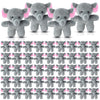 Shappy 50 Pcs Mini Animal Plush Toys Small Stuffed Animals Bulk Cute Tiny Plushies Keychains For Gift Party Carnival Prize(Eleph