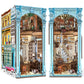 ???????????????? Book Nook Kit, Diy Miniature Dollhouse Booknook Bookshelf Insert Decor, 3D Wooden Puzzles With Led Light For Te