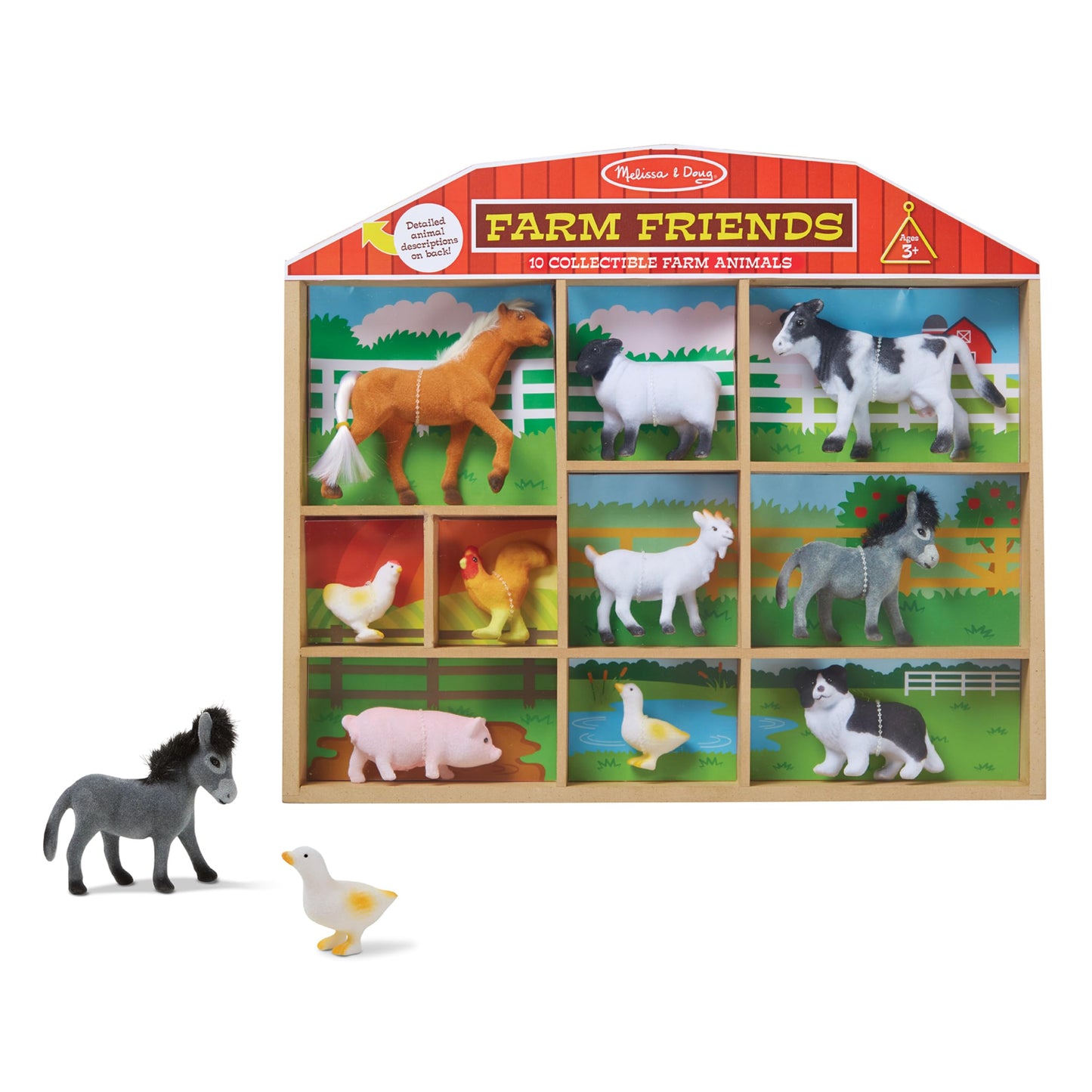 Melissa & Doug Farm Friends Collectible Toy Animal Figures (10 Pcs)