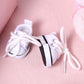 2 Pairs Mini Doll Shoes  Cute Mini Finger Canvas Shoes enhanced Canvas Sneakers Funny Doll Clothes Accessories for Display (Black  White)