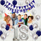 18Th Birthday Decorations For Boys, Blue Happy 18Th Birthday Banner With Navy Blue Silver 18Th Birthday Balloons 18 Birthday Cak