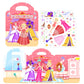 Reusable Sticker Books For Kids 2-4, Sticker Book Princess Dress-Up Theme Activity Books For Kids Toddler Girls Ages 3-5 Travel Car Busy Book Christmas Birthday Gifts