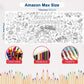 Hoblynth Giant Thanksgiving Coloring Table Cloth for Kids Large Thanksgiving Posters to Color Jumbo Coloring Tablecloth Crafts T