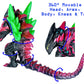 Twcare Ultra Monster Ex Arch Belial Action Figure Vs Godzilla Toy, 7.9In Tall, 13In Length, Movie Series Movable Joints Soft Vinyl, Travel Bag