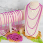 Huskein 12 PCS Pink Beads Necklaces, 33'' Mardi Gras Beads Party Favors, Festival Parade Throws Stuff, Round Beaded Necklaces Pa