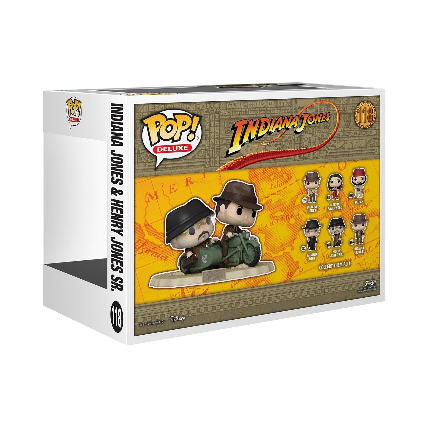 Funko POP! Ride Indiana Jones and Henry Jones Sr. Vinyl Figure - Collectible Super Deluxe Model 71051 - Official Merchandise