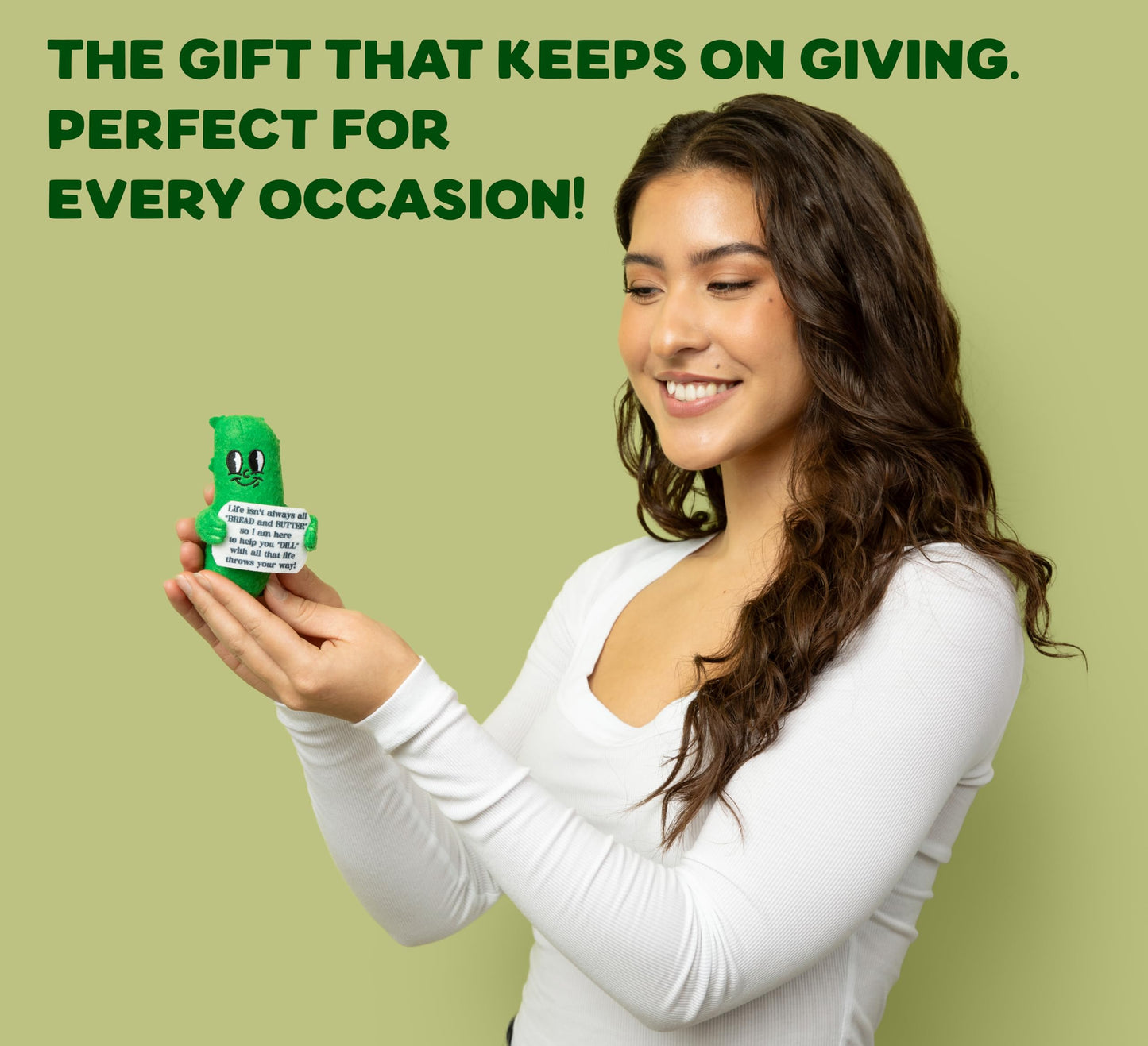 Funny Gifts For Women, Original Christmas Positive Pickle, Stocking Stuffers For Teens, White Elephant Gift For Adults Under 10