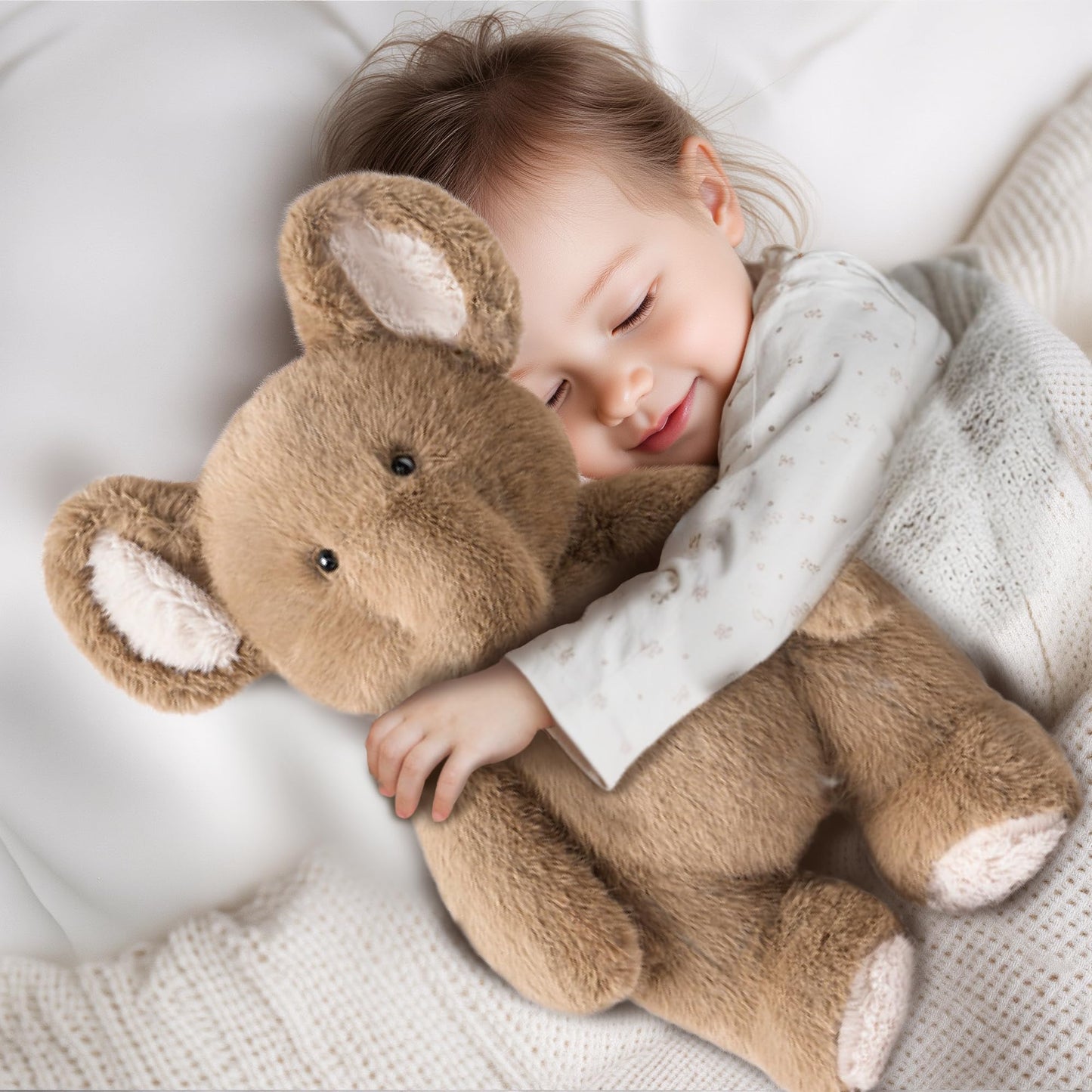 iPlay, iLearn Elephant Plush Toy, 18" Soft Coco Brown Stuffed Animal for Infants, Huggable Nursery Gift, Model 850073080191