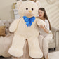 Tezituor Giant Teddy Bear 5 Feet  Soft 59 Big Bear Stuffed Animal Life Size Plush Bear Toy Valentine's Christmas Birthday Gift for Girlfriend Kids White