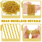100 Pcs Mardi Gras Beads, 33'' Gold Beads Necklaces, St Patricks Day Beads Necklaces Bulk, Round Beaded Parade Throw Accessories