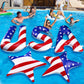 JellyArch 5 Pcs 20 Patriotic Inflatable Pool Floats Red White and Blue USA Letter & Star Decorations 4th of July Pool Toys for