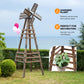 Vingli Outdoor Yard Windmill, Wooden Wind Spinner For Garden Yard Lawn Patio Decoration (Carbonized Wood, Medium)