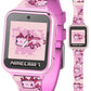 Minecraft Kids Smartwatch – Pink Axolotl Design, 10 Watch Faces, Step Counter, Selfie Camera, Calculator, Games, Voice Recorder, Alarm & Timer, Printed Silicone Straps – Fits Wrists 5.5'-8.0'