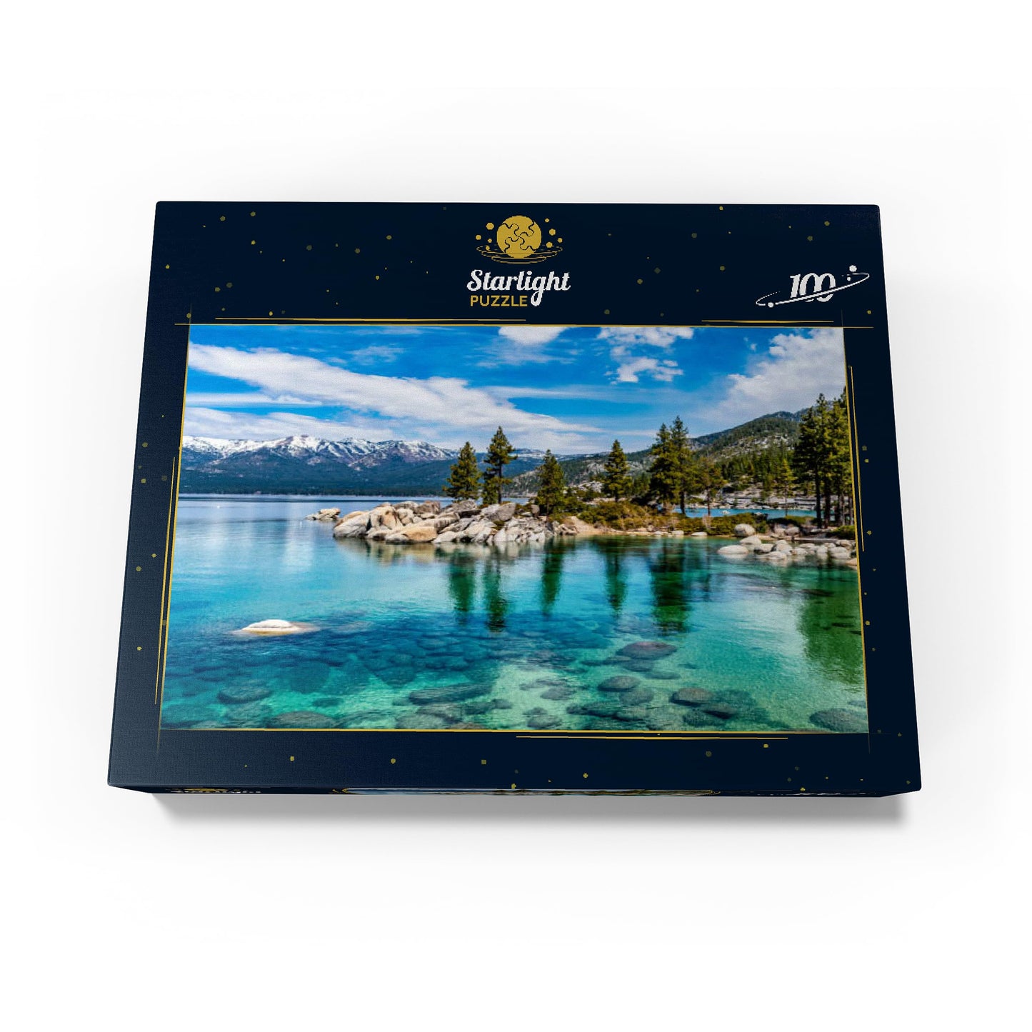 MyPuzzle The Beautiful Crystal Clear Waters of Lake Tahoe - enhanced 100 Piece Jigsaw Puzzle for mature-themeds