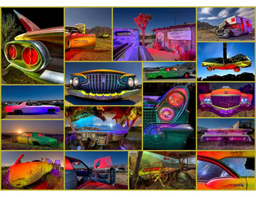New! Junkyard Lights 1,000 Piece Jigsaw Puzzle. Light-Painted Night Images By Award-Winning Photographer Troy Paiva.
