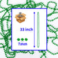 YAXINRUI 33 Inch 7 mm Metallic Bead Necklaces, 15pcs Mardi Gras Beads Bulk Beaded Necklaces Green Bead Necklace for Mardi Gras P