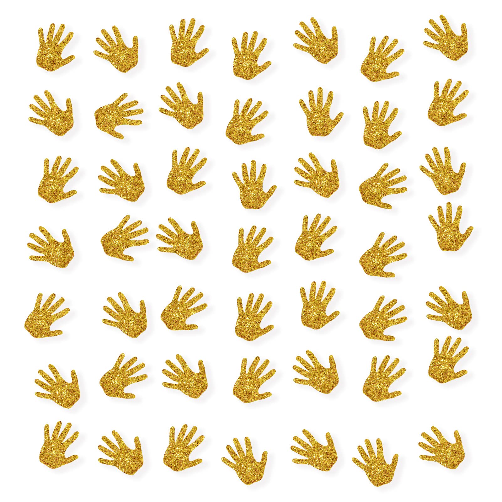 Set of 100 High Five Confetti, Gold Glitter High Five Paper Scatter, Baby Theme Birthay Table Decor, High Five Smash Cake Decor,