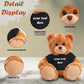 Plushland Teddy Bear 11 Inch, Stuffed Animal Personalized Gift - Great Present For Mothers Day, Valentine Day, Graduation, Birthday,Anniversary, Get Well,Christmas (Mocha Bear, Black)