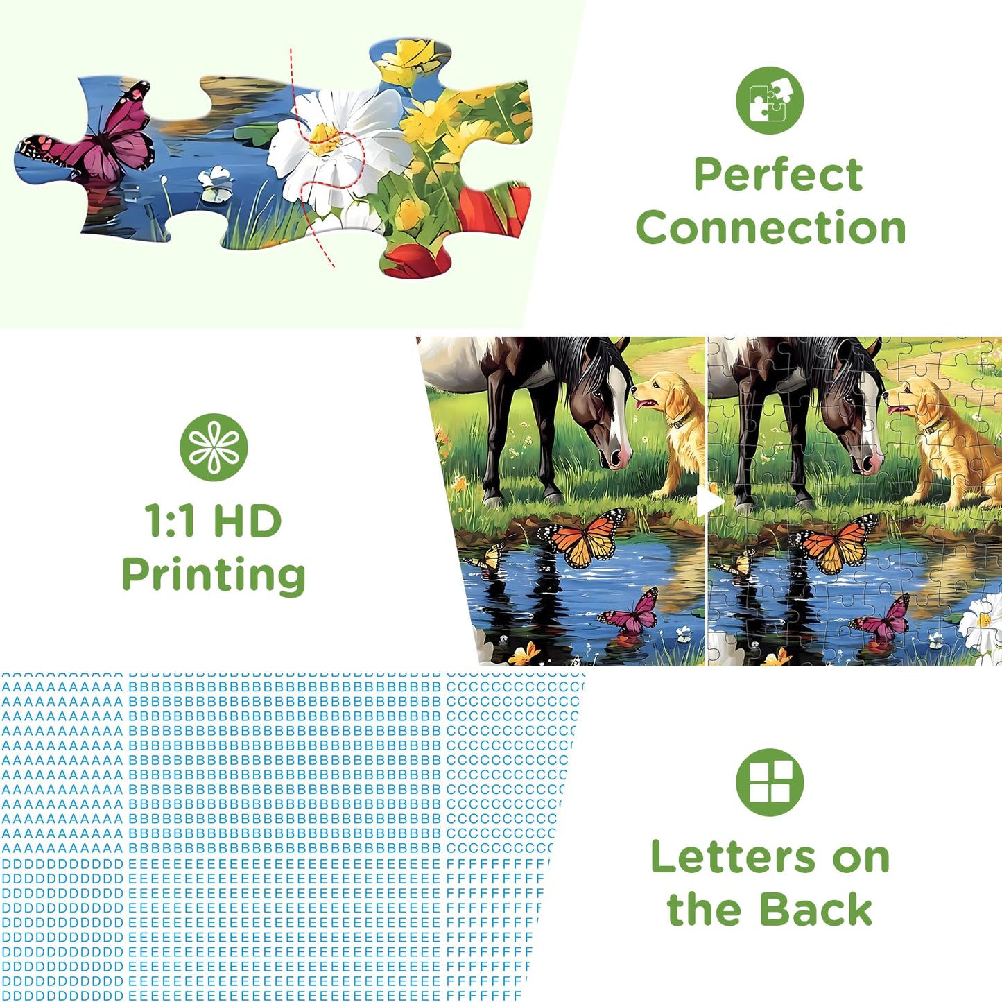 300 Piece Puzzle for mature-themeds  Golden Retriever Horse on Farm Scenic Landscape Jigsaw Puzzle  Jigsaw Puzzles for mature-themed 300 Piece  Challenging Yet Relaxing 300 Pieces Puzzle Game for Kids mature-themeds Seniors