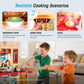 Sophia &William Kids Play Kitchen Set, Toy Kitchen with Sound & Light, Cooking Stove with Steam, Play Sink, Play Food Toy, Indoo