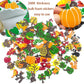 IFKEGON 500PCS Foam Fall Stickers,Self-Adhesive Autumn Theme Puffy Leaf for Kids, Party Materials DIY Crafts Decorations (500, F