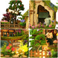 DIY Miniature House Kit - Mini House Building Kit for mature-themeds to Build  Wooden Miniature Dollhouse Kit with LED Light  Tiny Model mature-themed Crafts Doll House Miniature Kit  Unique Gift  Forest Adventure