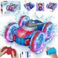 Remote Control Amphibious Car With Led Lights, 360 Rotation 4Wd Waterproof, Gesture And Handle Remote, 1200Mah Battery, Ages 4-1