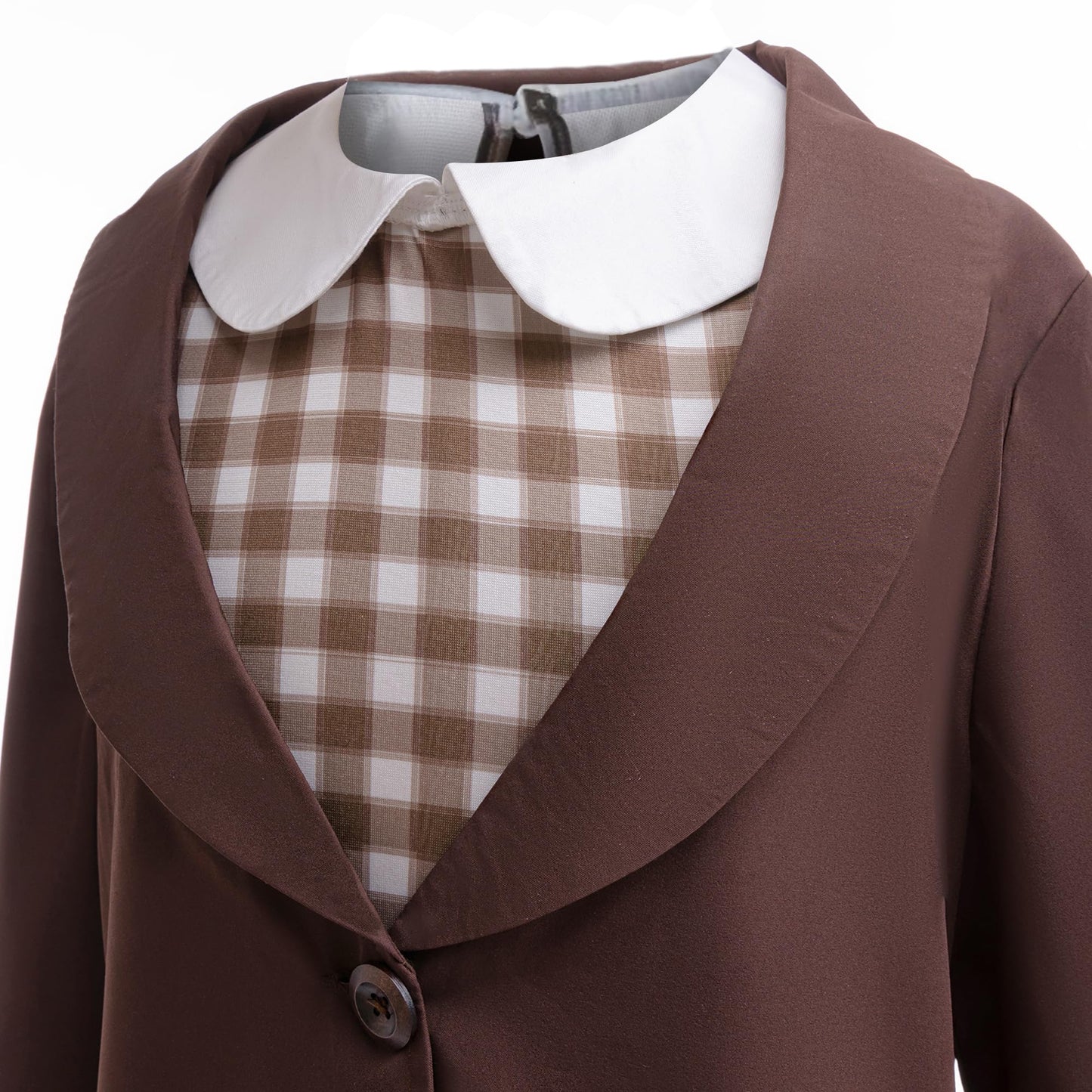 Coolproud American Historical Figures Rosa Parks Costume includes coat dress glasses hat and necklace